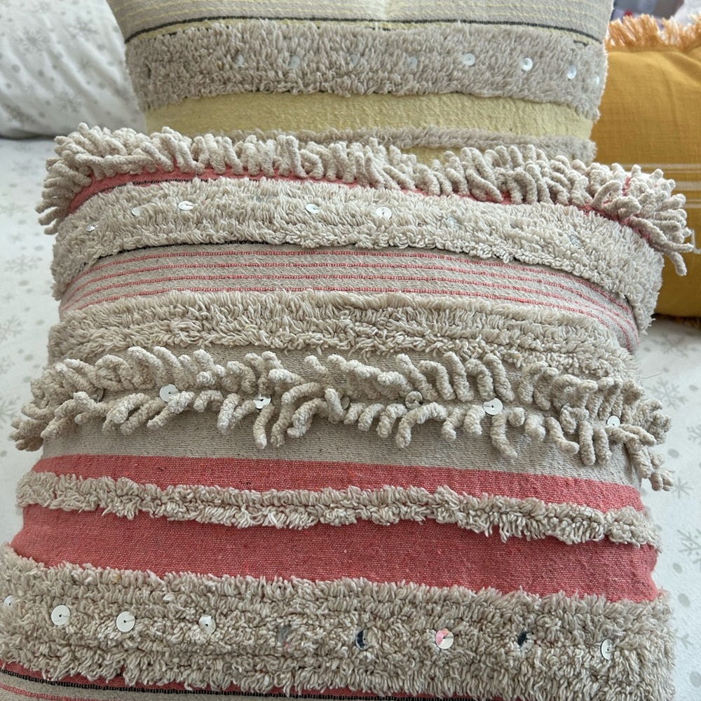 Striped Textured Throw Pillows